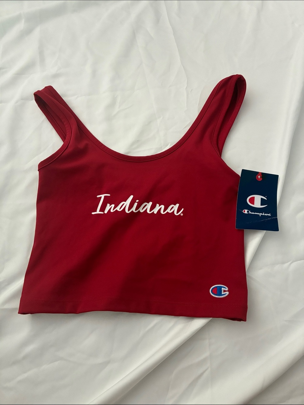 Champion Indiana Crop Tank Top - Red